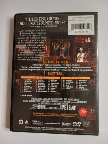 Rose Red (2-Disc Deluxe Edition DVD Set, 2003) Stephen King - Picture 2 of 4
