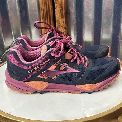 Women's BROOKS Cascadia 11 Lug Sole Trail Multi-Color Running Sneakers 