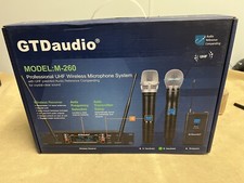 GTD Audio M-260 2x100 Channel UHF Wireless Handheld Microphone System - Must See