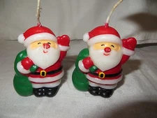 Vintage Crowning Touch Candle Compliments Santa's -2 Attached with Paraffin Wick