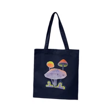 15"L x 16"H Reusable Canvas Mushroom Tote Bag,Grocery Bag,Beach Bag,Shopping Bag