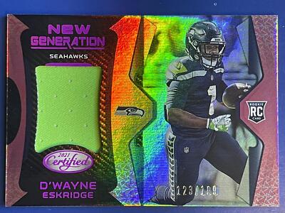 2021 Panini Certified D'Wayne Eskridge New Generation Jerseys Pink /199 Seahawks