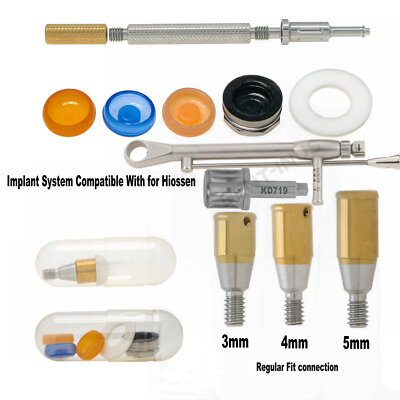 Dental Abutment Overdenture Male Cap Kits Screwdriver Manual for Hiossen Regular