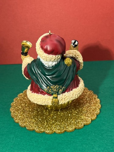 2004 Hallmark Keepsake Santa Ornament Bell 3" h (right handbell is missing) - Picture 3 of 4