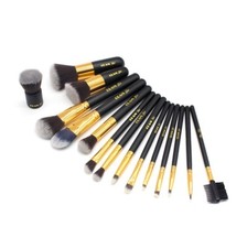 Premium Makeup Brush Set-Synthetic Kabuki/Cosmetics/Foundation/Blending Gold Blk