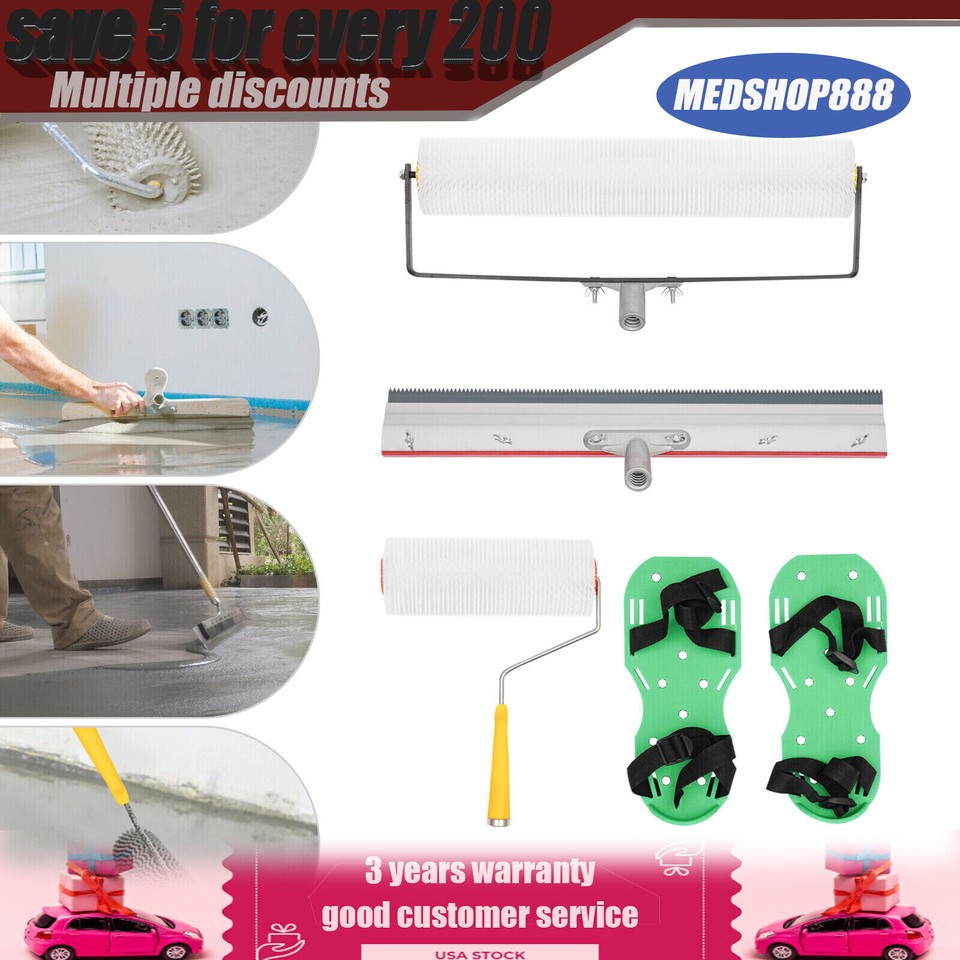 Cement Selfleveling Kit Floor Paint Roller Blade Spike Construction