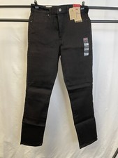 Levi's 724 Womens Black High-Rise Slim Fit Denim Straight Leg Jeans Size W31 L32