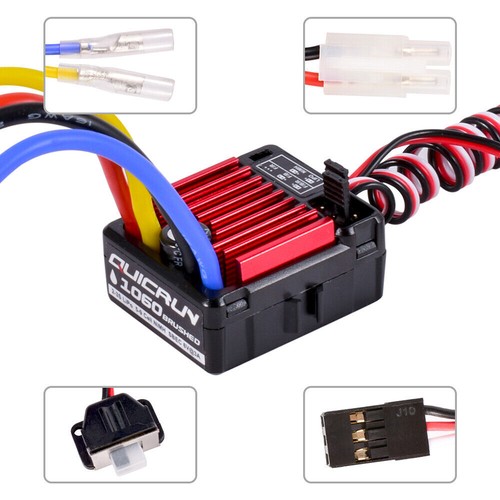 QuicRun 1060 60A Brushed Electronic Speed Controller ESC for Truck 1/10 RC Car - Picture 4 of 13