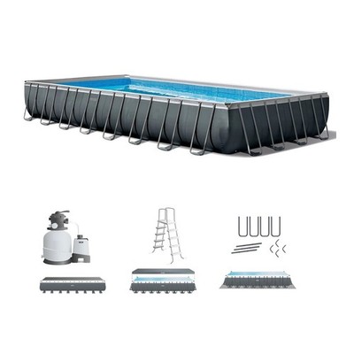 Intex 32' x 16' x 52'' Rectangular Ultra XTR Frame Above Ground Swimming Pool Set