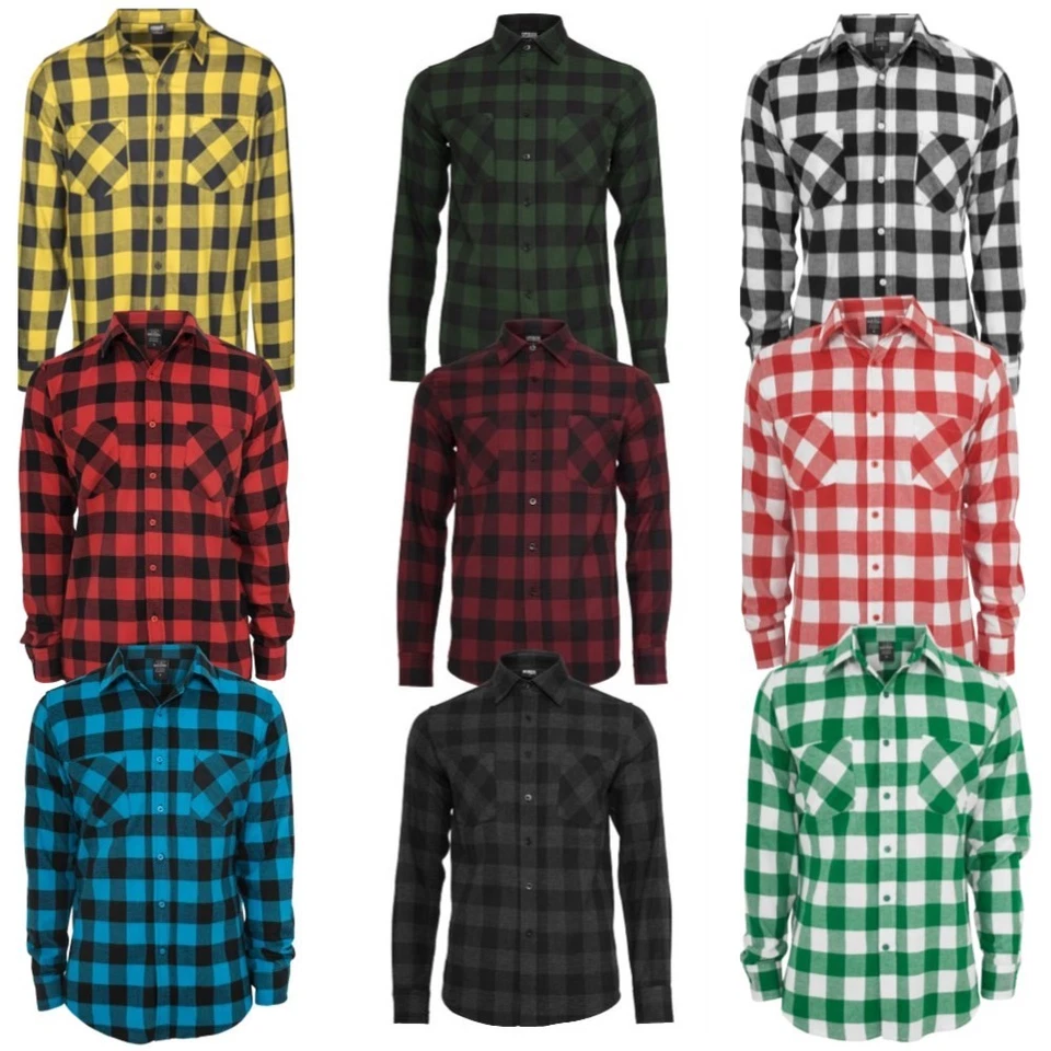 Urban Classics Checked Flanell Shirt Holzfäller Karo Hemd Lumberjack 5XL kariert
