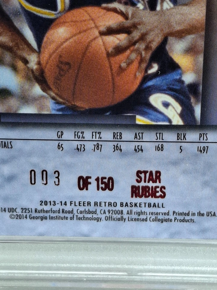 2013 FLEER RETRO KENNY ANDERSON '96 SKYBOX PREM-STR.RUBIES MINT 9 (POP-1) 3/150 - Image 2 of 3