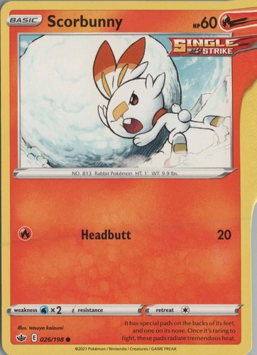2021 POKÉMON SWORD SHIELD BLACK STAR PROMO SINGLE STRIKE #26 SCORBUNNY FULL ART