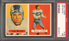 1957 Topps #150 Jim David Rookie PSA 7 Vintage Football Card (7211)