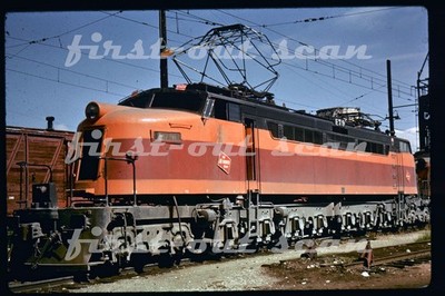 R DUPLICATE SLIDE - Milwaukee Road MILW E74 Electric at Deer Lodge MT 1962
