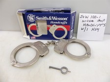 Smith & Wesson S&W 100-1 NICKEL handcuffs 
