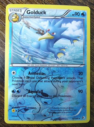 Golduck 35/149 Boundaries Crossed Reverse Holo Pokemon Card NM