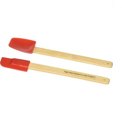 Elegant 2-Piece Mini Spatula Set in Red - Dishwasher Safe & Heat Resistant