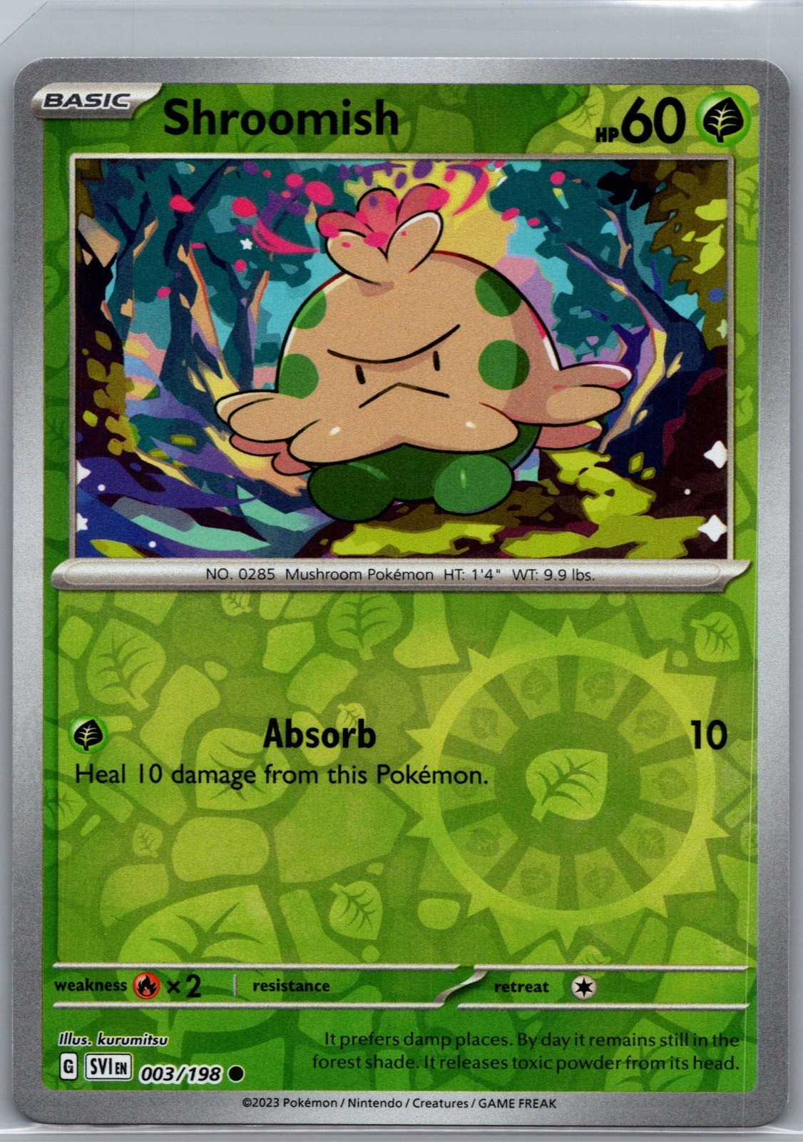 Shroomish Reverse Holo Common SV01: Scarlet & Violet Base Set 003/198 NM
