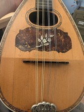 Vintage Adams Brothers Antique Mandolin Bowlback Bird's-eye Maple 