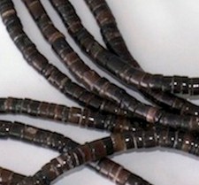 3 Strands large 5mm Heishi Shell Beads, Native American