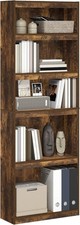 JAYA Book Shelf 5-Tier Bookshelf Enhanced Home Bookcase W/ Adjustable shelf 9.5"