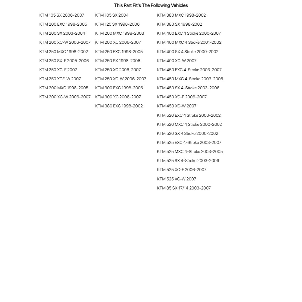 PC Racing Pro-Seal For KTM 400 EXC 4 Stroke 2000-2007