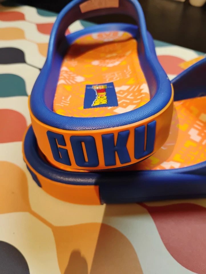 Chanclas Dragon Ball Z Slides para hombre talla 9 azul real molidas GOKU Foto 3 de 4
