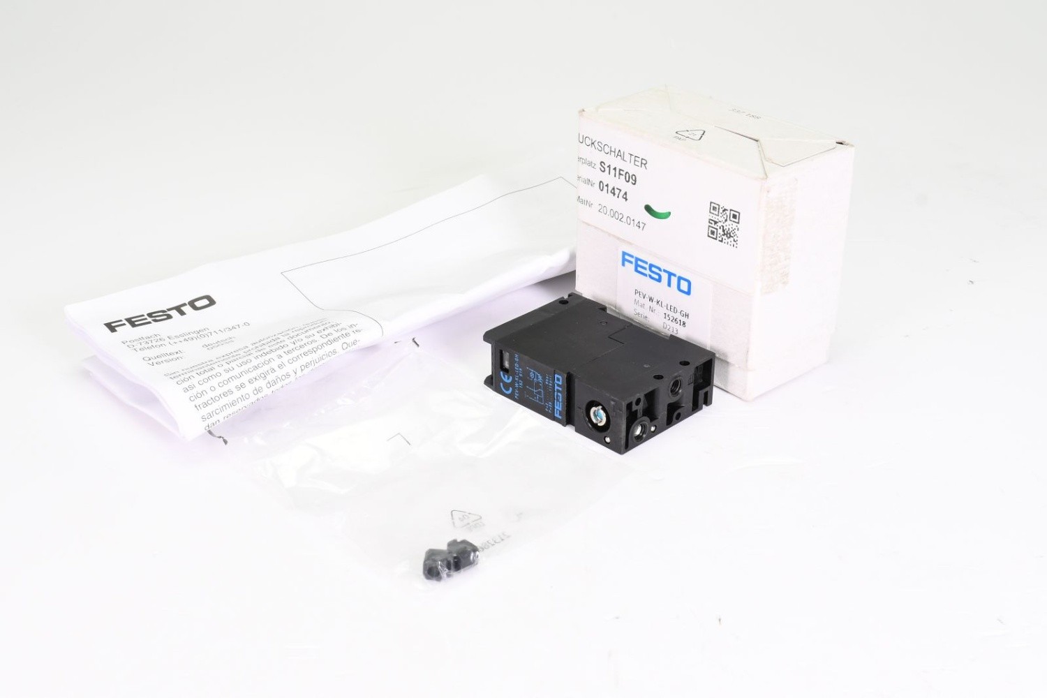FESTO 152618, PEV-W-KL-LED-GH, Pressure switch