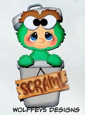 ELITE4U oscar SESAME STREET KID premade paper piecing scrapbook PIECE DIECUT