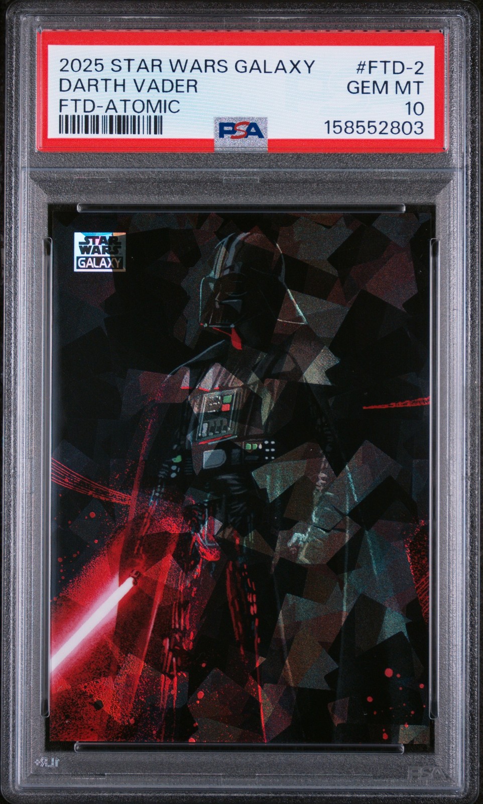 2025 TOPPS CHROME STAR WARS GALAXY FEAR THE DARK SIDE DARTH VADER 130/150 PSA 10 view 1