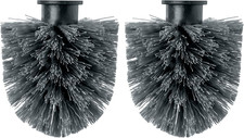 Toilet Bowl Brush Replacement Head, 2 Pack, Black, 3.35 x 3.14 in Toilet Bowl