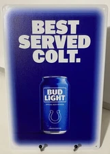 Indianapolis Colts - Bud Light Beer Metal Sign - Baltimore Budweiser