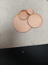 2mm MDF Wargames Figure Bases (Round) various available