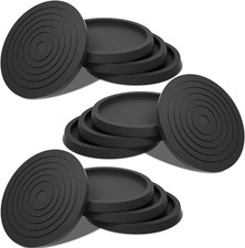 2.5In 12Pcs Furniture Coasters Non-Slip Bed Leg Pads round Rubber anti Sliding C