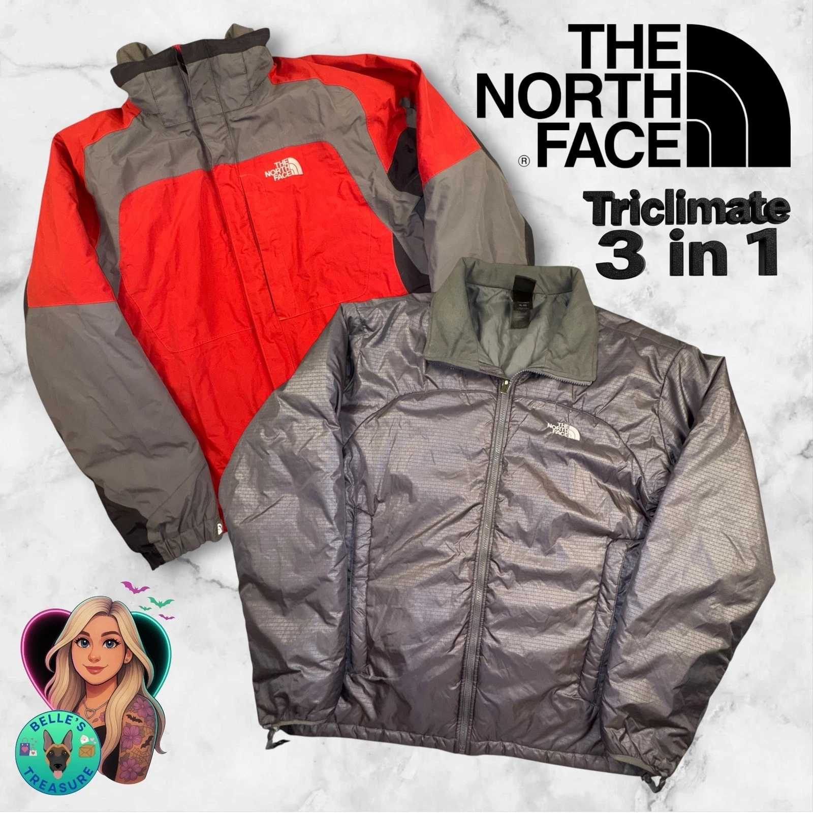 The North Face Triclimate 3 in 1 Jacket Men's XL Red Grey Hyvent Ski Snow Coat
Opens in a new window