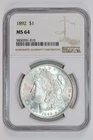 1892 MORGAN DOLLAR NGC MS64