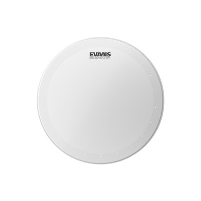 Evans Genera Dry Snare Drum Head Schlag Fell 14'' White Coated Dry Vents einlagig