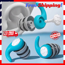 Reusable Silicone Ear Plugs Noise Cancelling Earplugs Protector Study Sleep Swim