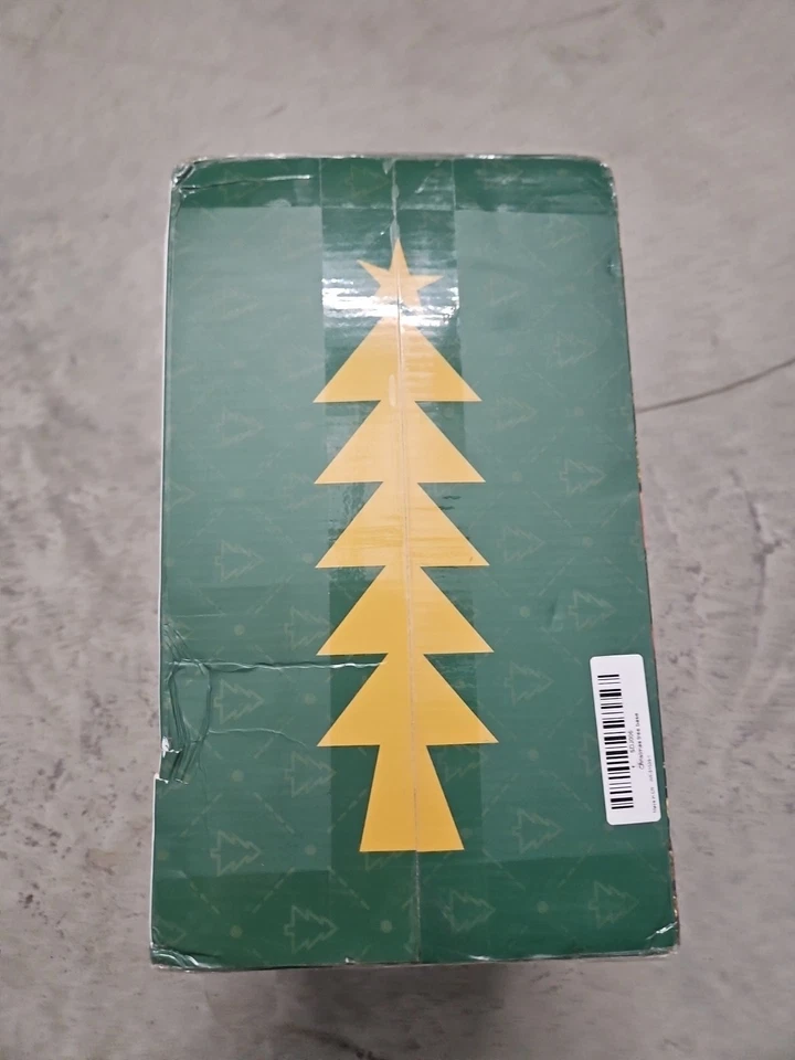 360 Grados Con Altavoz Giratorio Artificial Árbol de Navidad Soporte Verde Foto 4 de 4