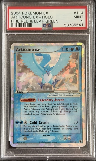 2004 Pokemon Articuno ex 114 PSA 9 Holo EX FireRed LeafGreen Secret Rare Mint