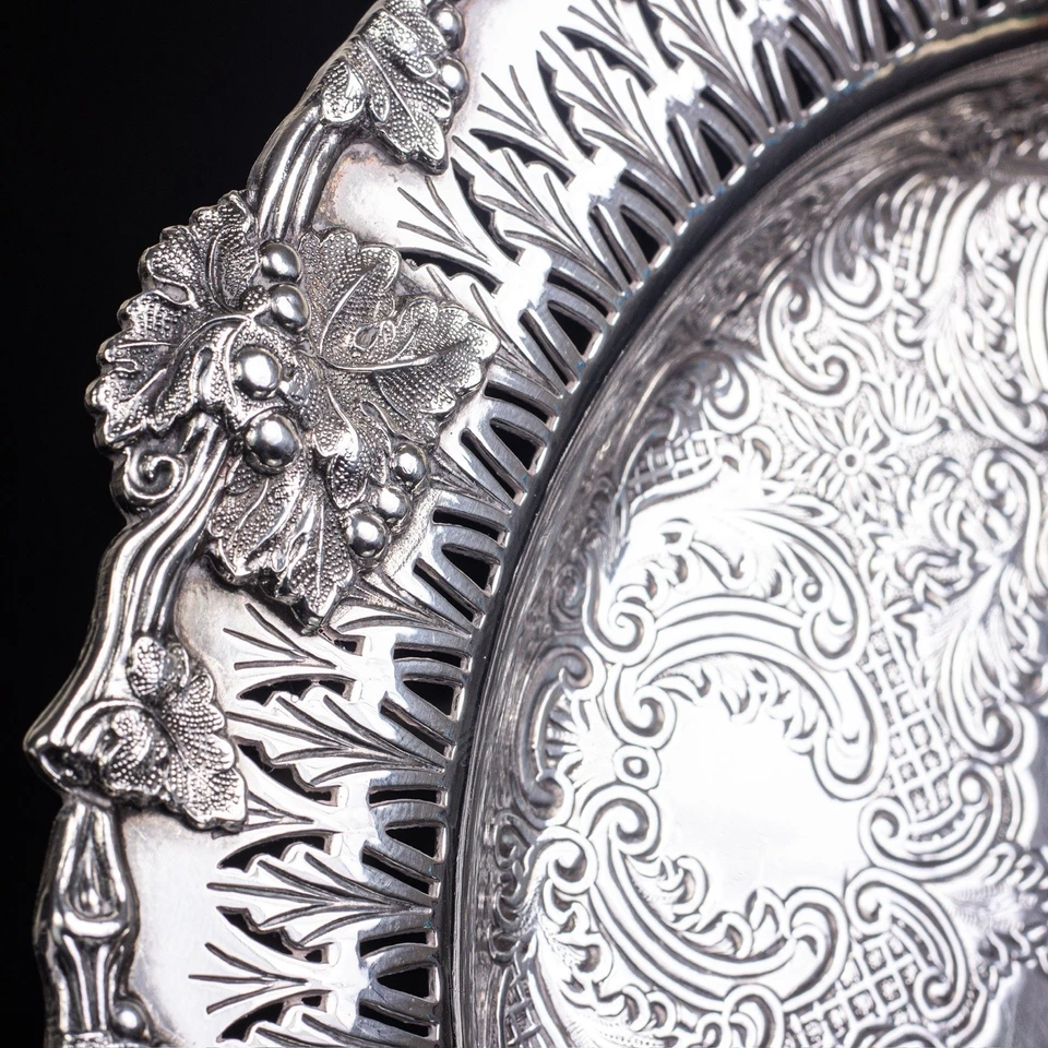 Bandeja de plata vintage Birks Rideau Plate 12" Foto 2 de 4