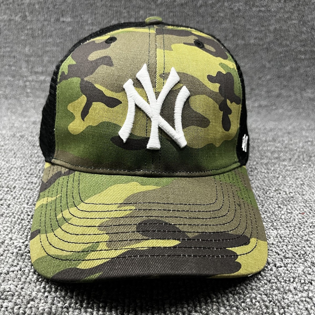 '47 Brand New York Yankees Camo Trucker Snapback Hat Cap