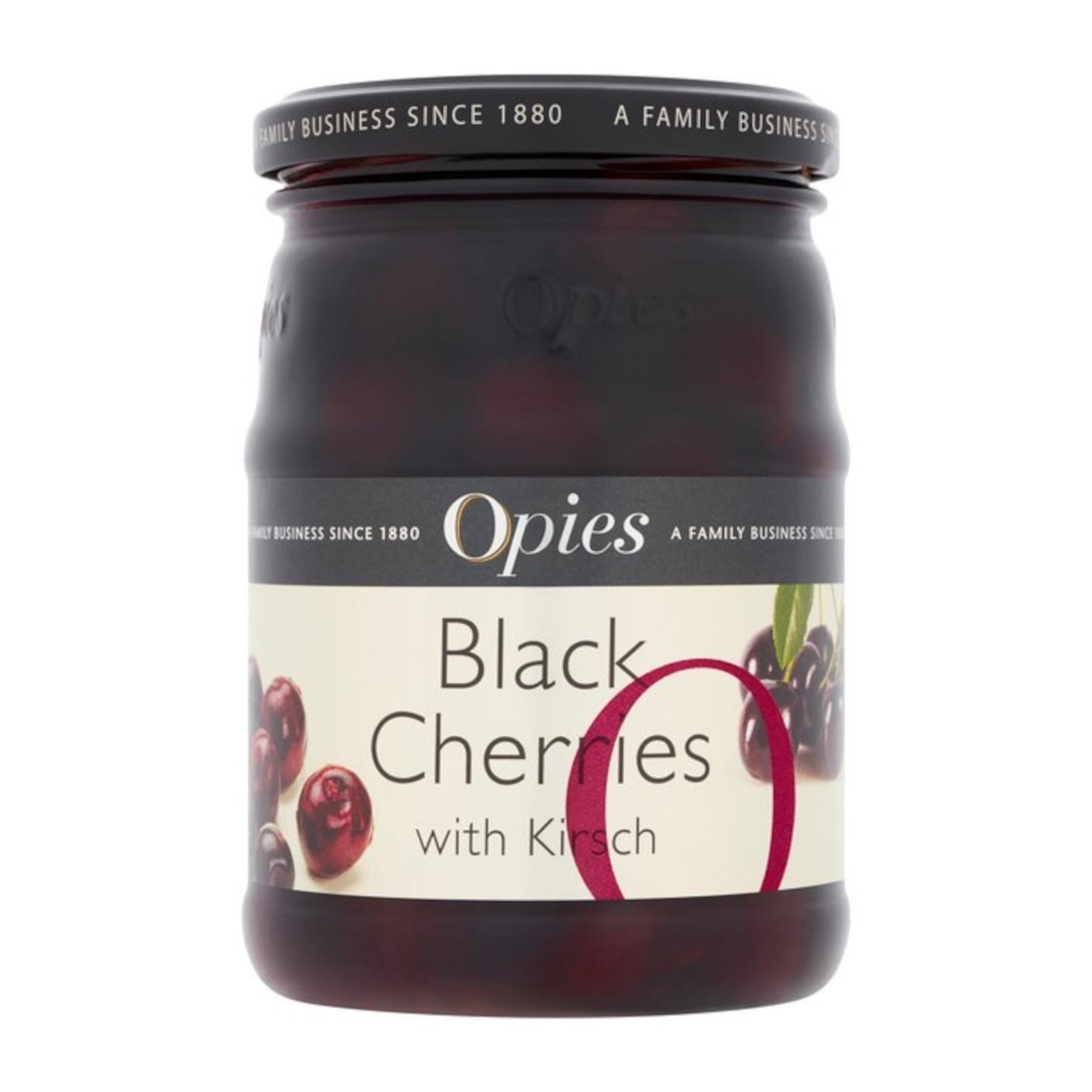 Opies Black Cherries with Kirsch 370g