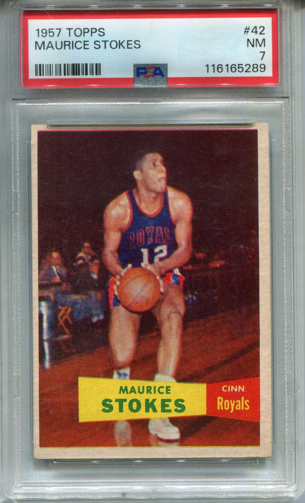 1957 Topps #42 Maurice Stokes PSA 7 NM Cincinnati Royals