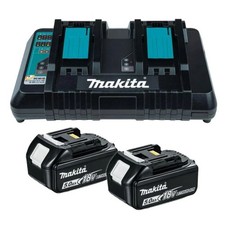 Makita DC18RD 18V LXT Twin Port Charger with 2x 5.0Ah Batteries