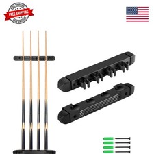 Wall Mounted Billiard/Pool Cue Rack Black / 4 Cues