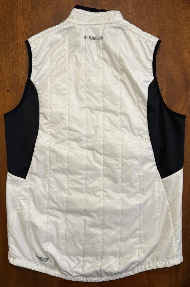 Pearl Izumi P.R.O. Chaleco Ciclismo Serie, Aislamiento Primaloft, Blanco, Hombre L Foto 2 de 4