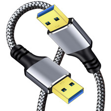 Tan QY USB 3.0 a to a Male Cable 20Ft, USB Male to Male Cable Double End USB Cor