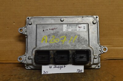 2010 Honda Insight Engine Control Unit ECU 37820RBJA65 Module 720-3c1