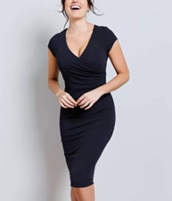 BRAVISSIMO Jessica Dress Midi Wrap Formal Work Evening Party Dress RRP 60 BR189